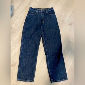 100% Cotton Lee Jeans Vintage Modern High Rise Relaxed Stovepipe Size 29